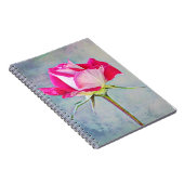 Schönes rosa Rose Künstlerisch-Journal-Notebook Notizblock (Rechte Seite)