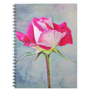 Schönes rosa Rose Künstlerisch-Journal-Notebook Notizblock