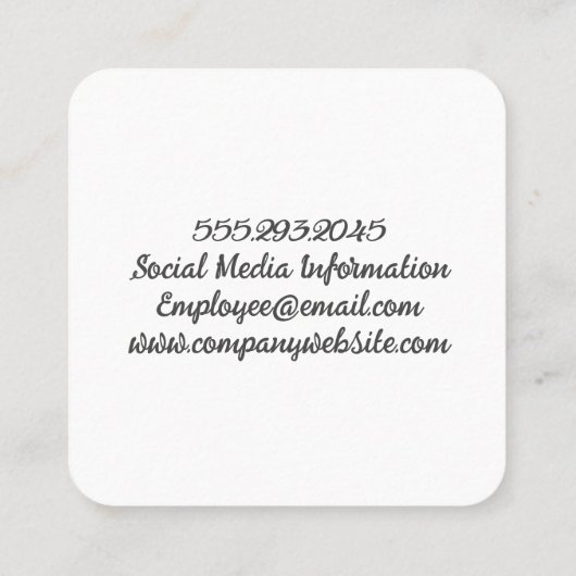 Schönes rosa Roses Muster Quadratische Visitenkarte (Rückseite)