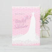 Schönes rosa Satin Religiöses Brautparty Einladung (Stehend Vorderseite)