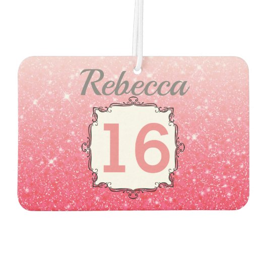 Schönes rosa Süß 16 Autolufterfrischer (Rückseite)