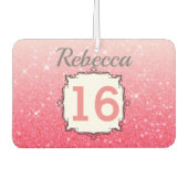 Schönes rosa Süß 16 Autolufterfrischer (Vorderseite)
