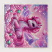 Schönes Rosa und Blau Einhorn Puzzle (Horizontal)