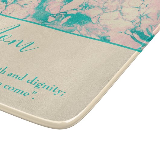 Schönes rosa und blaues Marmorbrett Schneidebrett (Ecke)