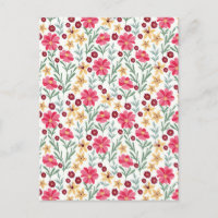 Schönes rosa und gelbes vintage Blumenmuster