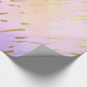 Schönes Rosa und Gold Geschenkpapier (Ecke)
