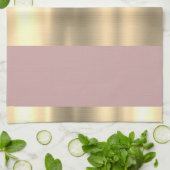 Schönes rosa und goldenes Design Geschirrtuch (Gefaltet)