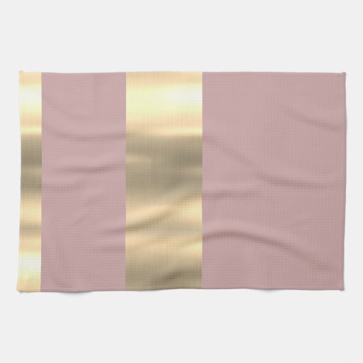 Schönes rosa und goldenes Design Geschirrtuch (Horizontal)