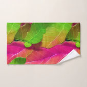 Schönes rosa und grüne Blattmuster Badhandtuch Set (Handtuch)