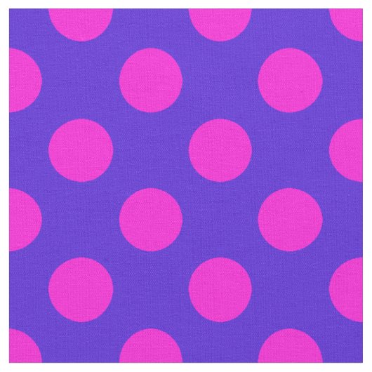 Schönes rosa und Lila Polka Dot Pattern Stoff (Nahaufnahme)