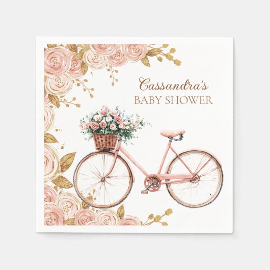 Schönes rosa Vintages Bike Serviette (Vorderseite)