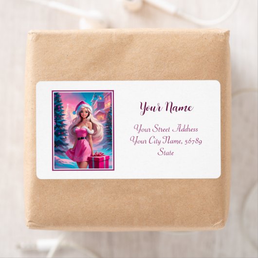 Schönes rosa Weihnachtsmädchen 01 (Insitu)