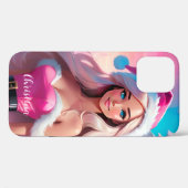 Schönes rosa Weihnachtsmädchen 01 Case-Mate iPhone Hülle (Rückseite (Horizontal))