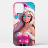 Schönes rosa Weihnachtsmädchen 01 Case-Mate iPhone Hülle (Rückseite)