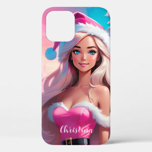 Schönes rosa Weihnachtsmädchen 01 Case-Mate iPhone Hülle