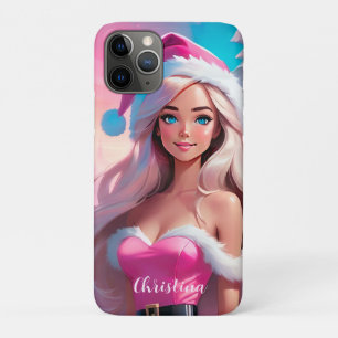 Schönes rosa Weihnachtsmädchen 01 Case-Mate iPhone Hülle