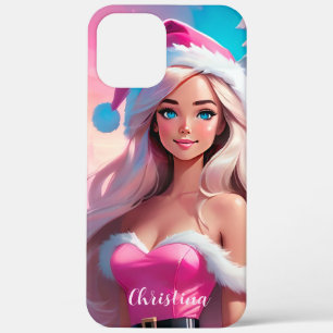 Schönes rosa Weihnachtsmädchen 01 Case-Mate iPhone Hülle