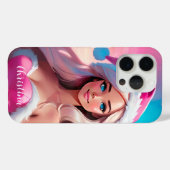 Schönes rosa Weihnachtsmädchen 01 Case-Mate iPhone Hülle (Rückseite (Horizontal))