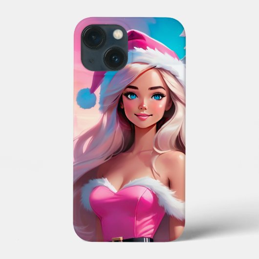 Schönes rosa Weihnachtsmädchen 01 Case-Mate iPhone Hülle (Rückseite)