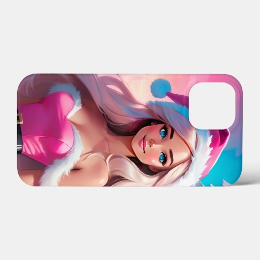 Schönes rosa Weihnachtsmädchen 01 Case-Mate iPhone Hülle (Rückseite (Horizontal))