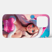 Schönes rosa Weihnachtsmädchen 01 Case-Mate iPhone Hülle (Rückseite (Horizontal))