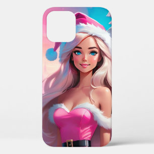 Schönes rosa Weihnachtsmädchen 01 Case-Mate iPhone Hülle