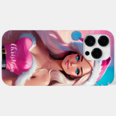 Schönes rosa Weihnachtsmädchen 01 Case-Mate iPhone Hülle (Rückseite (Horizontal))