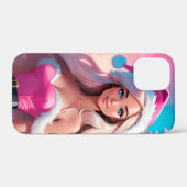 Schönes rosa Weihnachtsmädchen 01 Case-Mate iPhone Hülle (Rückseite (Horizontal))