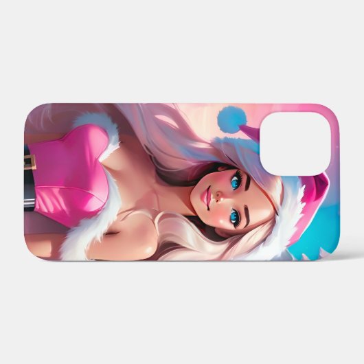 Schönes rosa Weihnachtsmädchen 01 Case-Mate iPhone Hülle (Rückseite (Horizontal))