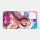 Schönes rosa Weihnachtsmädchen 01 Case-Mate iPhone Hülle (Rückseite (Horizontal))