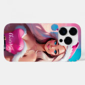 Schönes rosa Weihnachtsmädchen 01 Case-Mate iPhone Hülle (Rückseite (Horizontal))