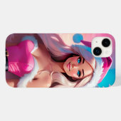 Schönes rosa Weihnachtsmädchen 01 Case-Mate iPhone Hülle (Rückseite (Horizontal))