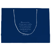 Schönes rosa Weihnachtsmädchen 01 Große Geschenktüte (Rückseite)