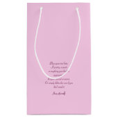 Schönes rosa Weihnachtsmädchen 01 Kleine Geschenktüte (Rückseite)