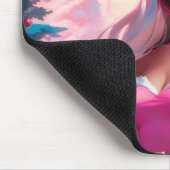 Schönes rosa Weihnachtsmädchen 01 Mousepad (Ecke)