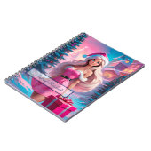 Schönes rosa Weihnachtsmädchen 01 Notizblock (Linke Seite)