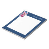 Schönes rosa Weihnachtsmädchen 01 Notizblock (Rotiert)