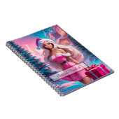 Schönes rosa Weihnachtsmädchen 01 Notizblock (Rechte Seite)