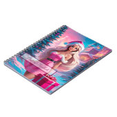 Schönes rosa Weihnachtsmädchen 01 Notizblock (Linke Seite)