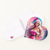 Schönes rosa Weihnachtsmädchen 01 Notizblock (Innenseite)