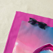 Schönes rosa Weihnachtsmädchen 01 Strandtuch (Beispiel)