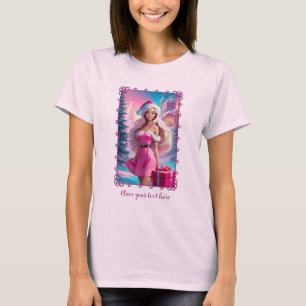Schönes rosa Weihnachtsmädchen 01 T-Shirt