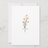 Schönes rosa Wildblume Brautparty Einladung (Rückseite)