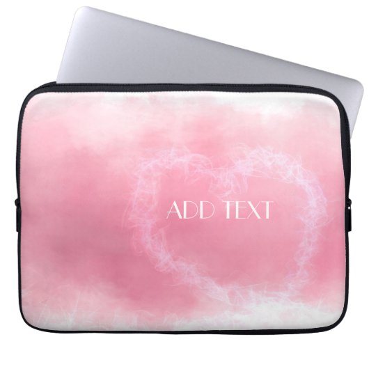 Schönes Rosa zum Valentinstag Laptopschutzhülle (Vorderseite)