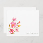 Schönes rosafarbenes Brautparty Dankeskarte (Vorne/Hinten)