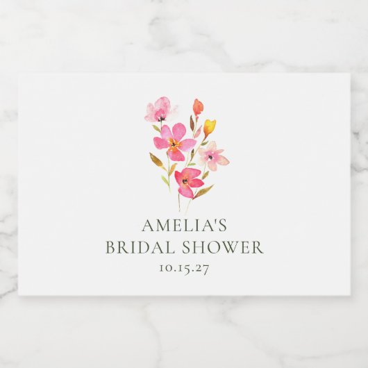 Schönes rosafarbenes Brautparty Schaumweinetikett (Einzelnes Label)