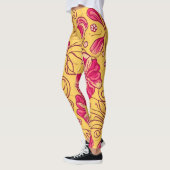 Schönes rosafarbenes Muster für Wirble Blume Leggings (Links)