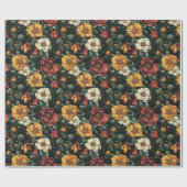 Schönes Rose Boho Wrapping Paper Geschenkpapier (Flach)