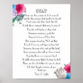 Schönes Rose Design Hochzeitsspiel Foto Poster (Vorne)