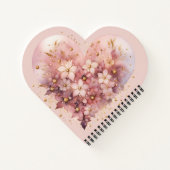 Schönes Rose farbiges Wasserfarbenherz Notizblock (Rückseite)